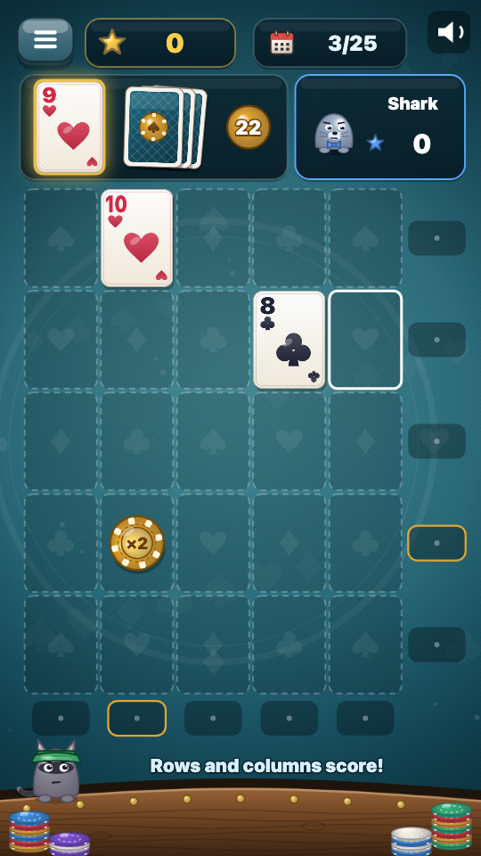 Poker Square: In play