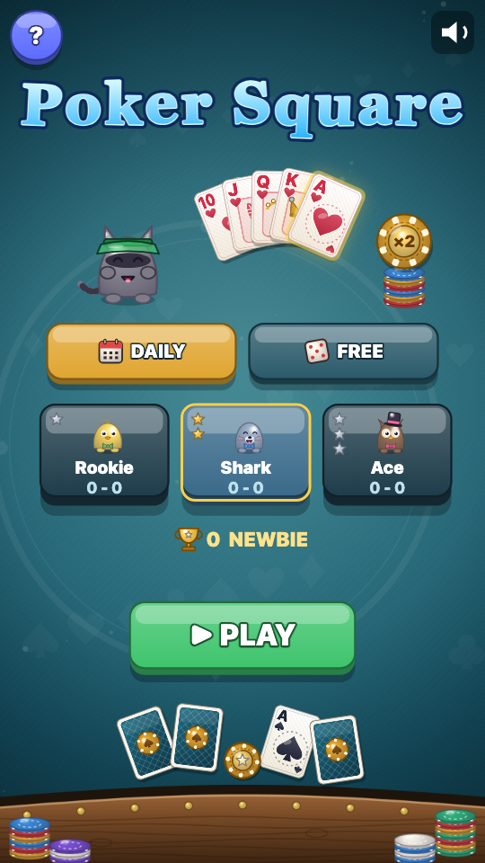 Poker Square: Choose a level