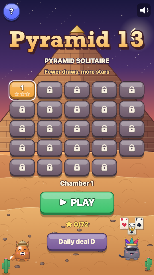 Pyramide 13: Level wählen