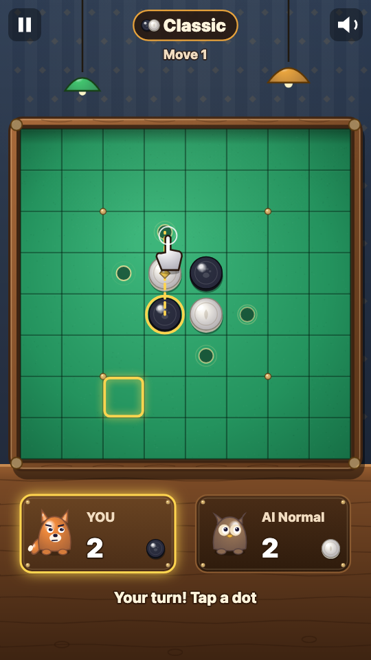 Reversi-Duell: Im Spiel
