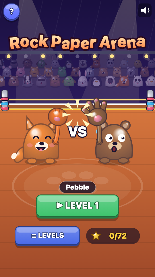 Rock Paper Arena: Choose a level