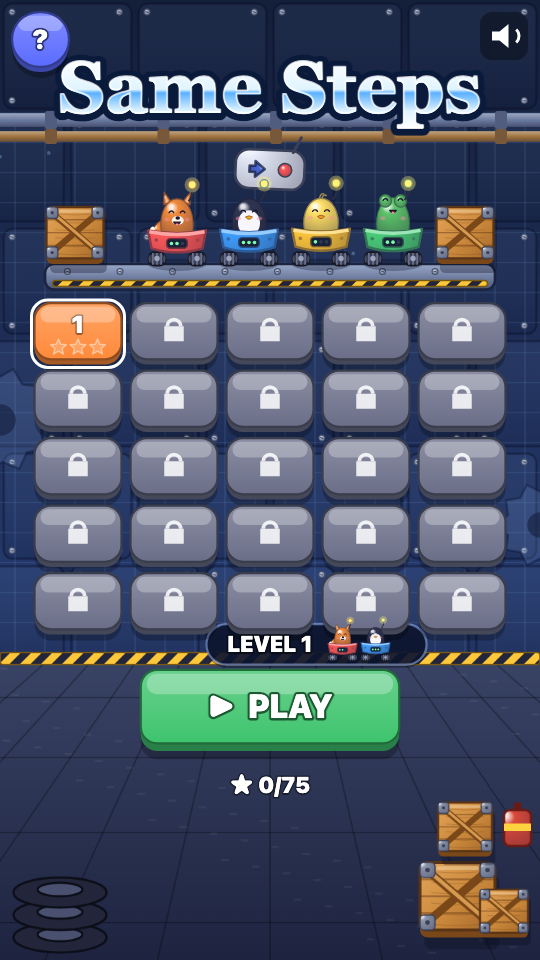 Same Steps: Choose a level