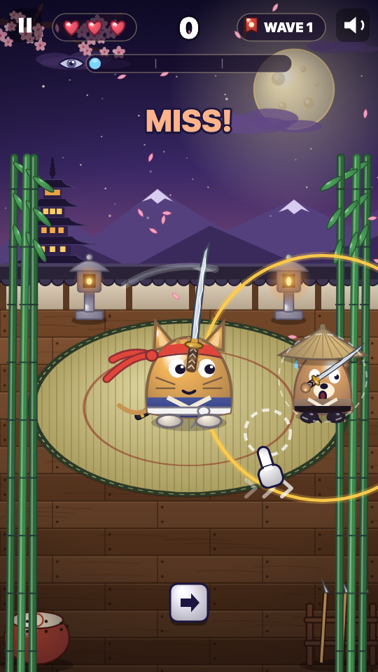 Samurai Parry: In play