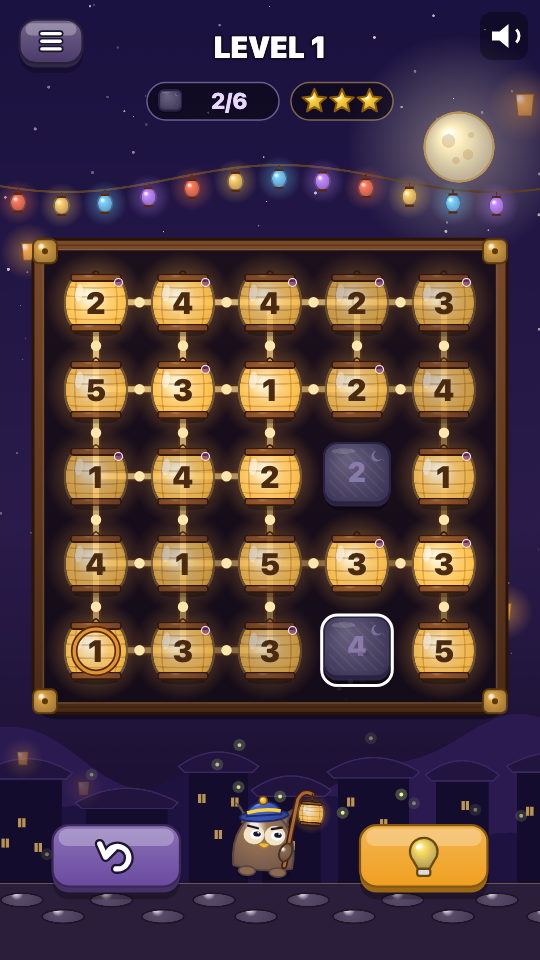 Lampionnen: Tijdens het spel