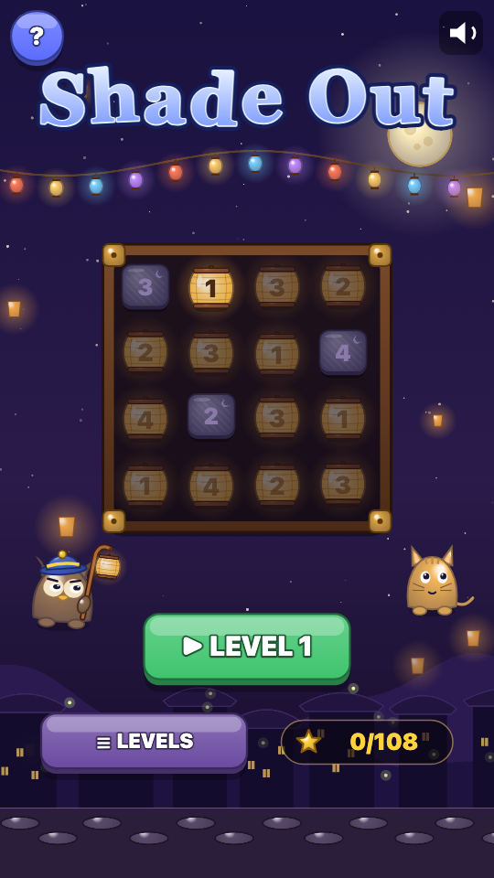 Lampionnen: Kies een level