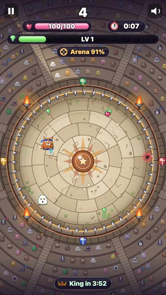 Arena Encolhida: Jogando