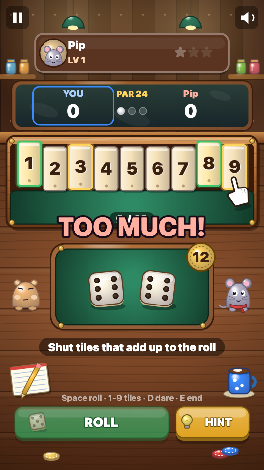 Chiudi la Scatola: In gioco