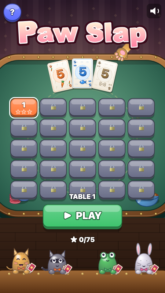 Paw Slap: Choose a level
