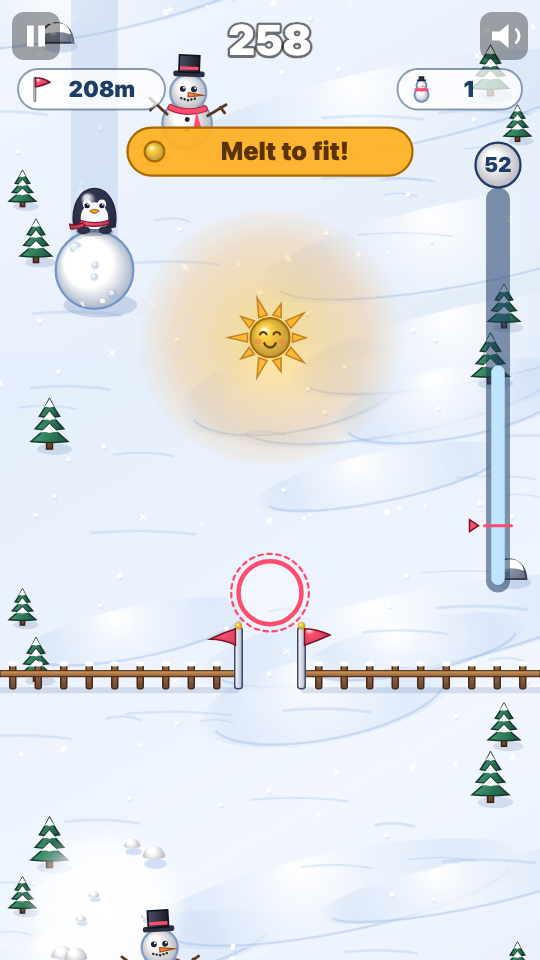 Schneeball-Rollen: Im Spiel