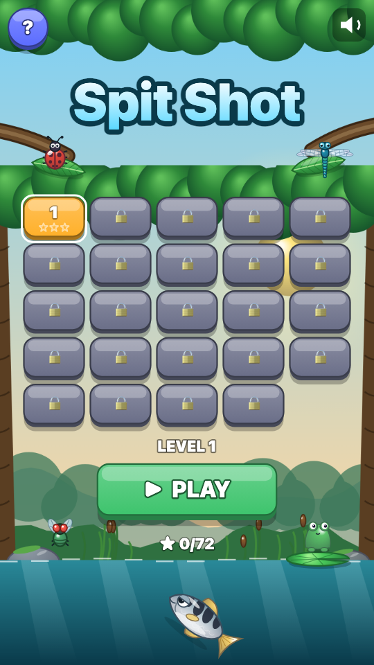 Spit Shot: Choose a level