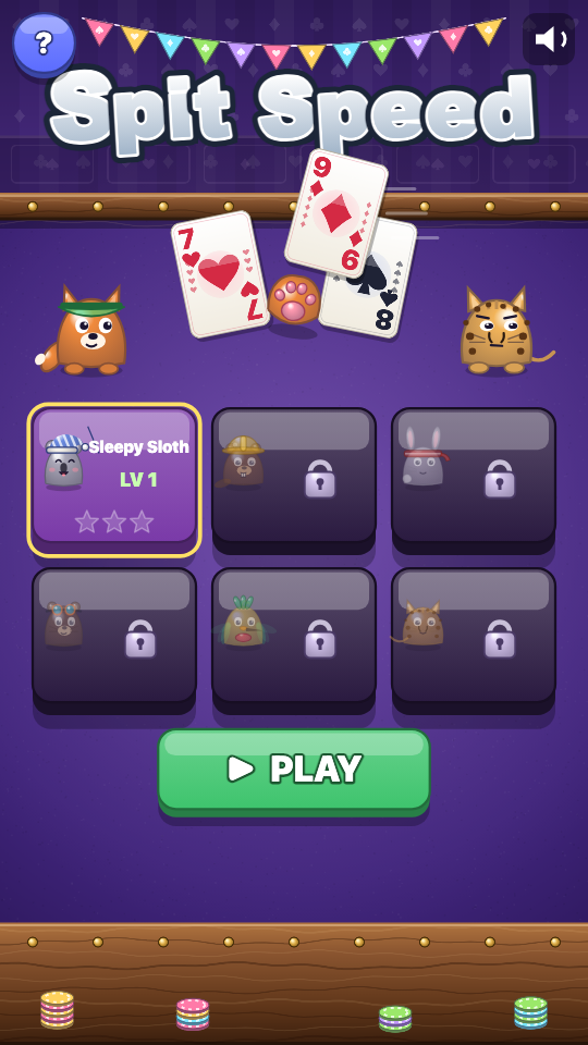 Spit Speed: Choose a level