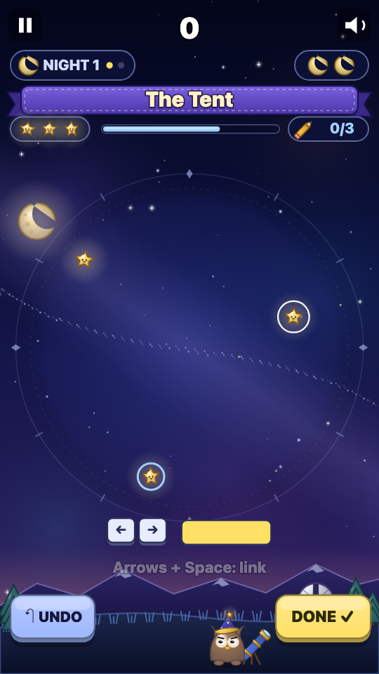 星座スケッチ: プレイ画面