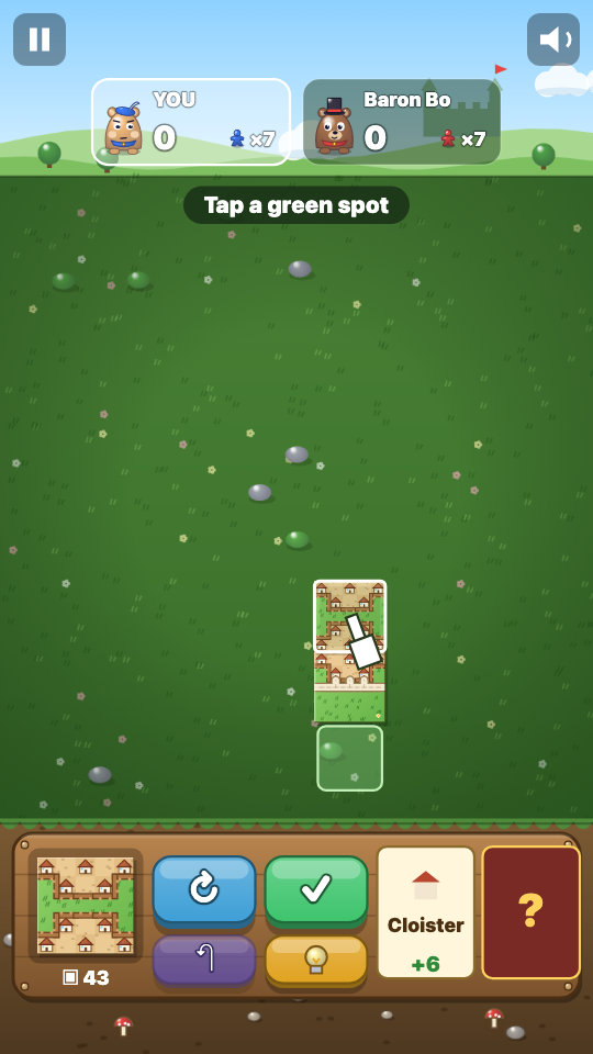Tegelkoninkrijk: Tijdens het spel