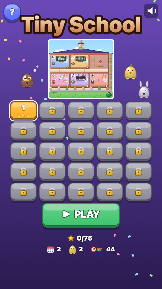 Tiny School: Choose a level