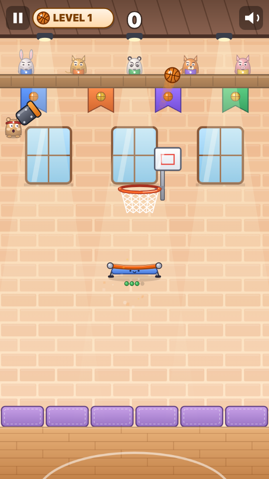 Panier Trampoline: En jeu