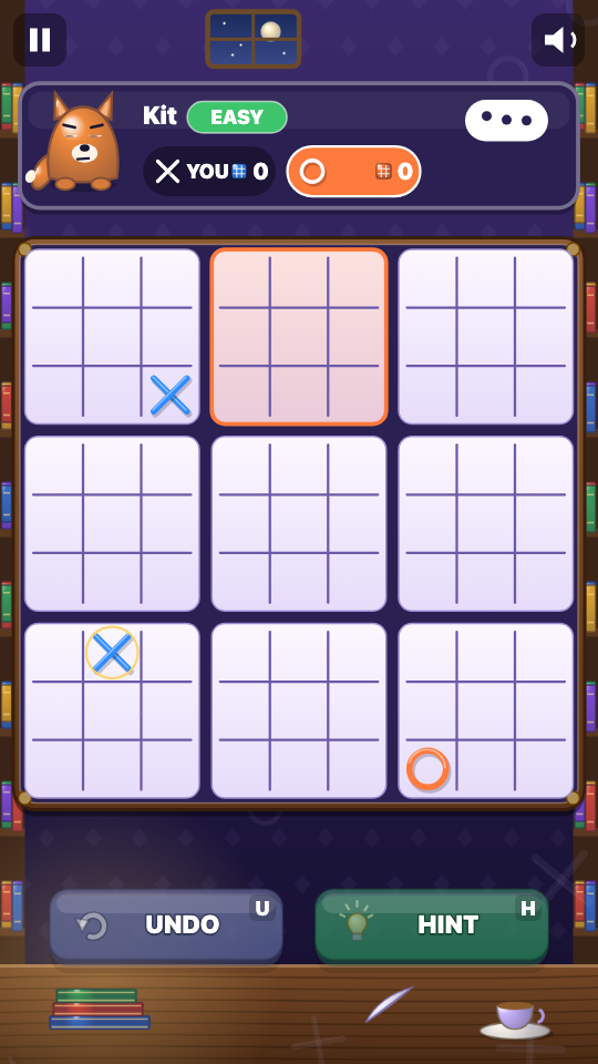 Ultimate Tic-Tac-Toe: In play