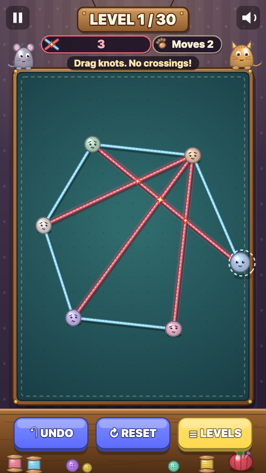 Untangle Net: In play