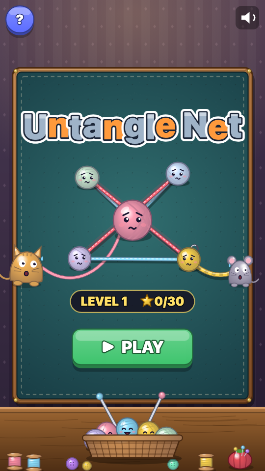 Untangle Net: Choose a level