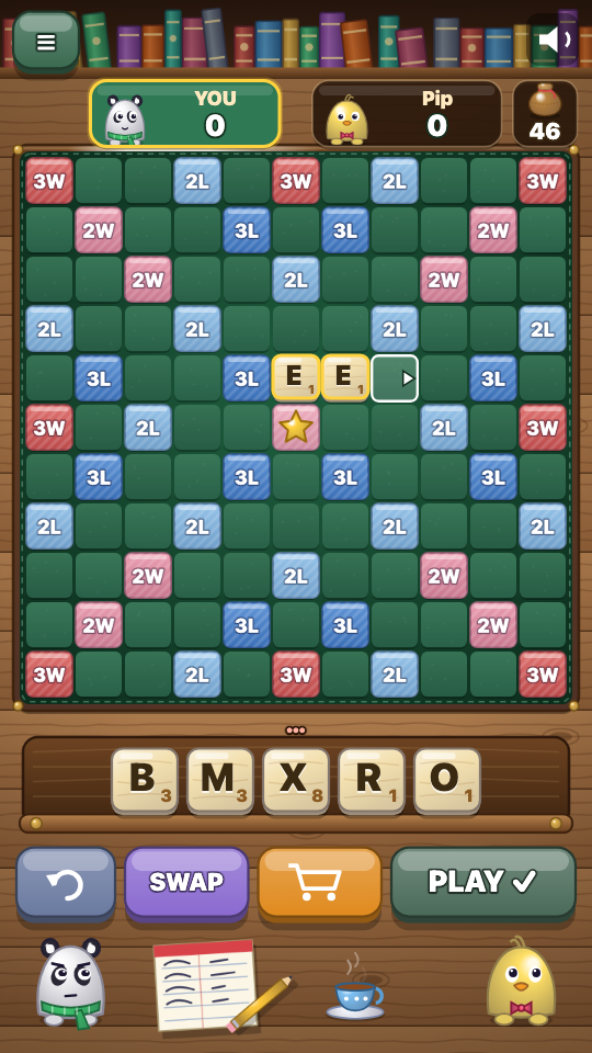 Word Tiles: In play