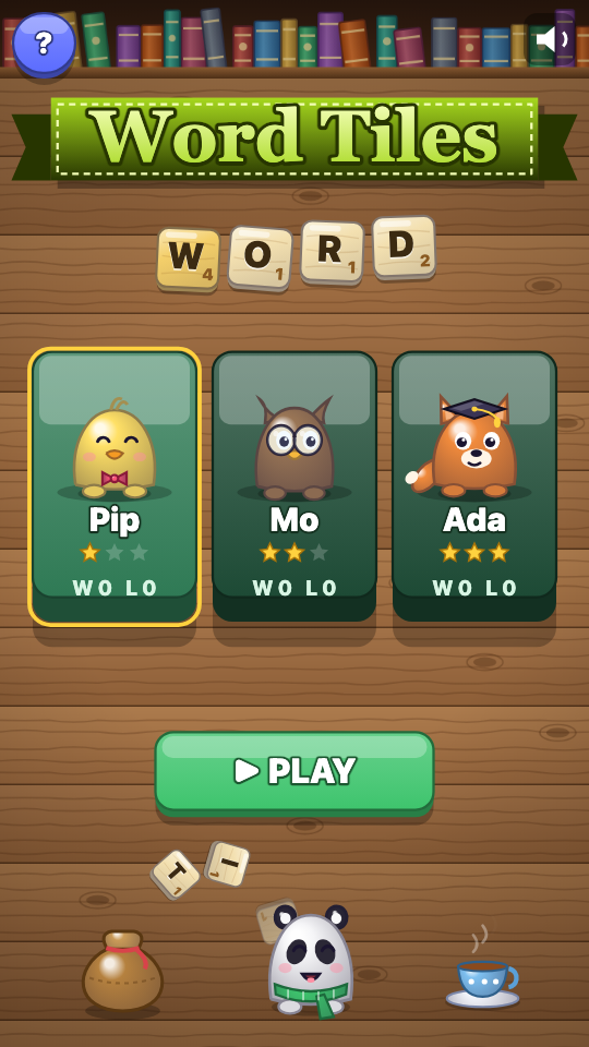 Word Tiles: Choose a level