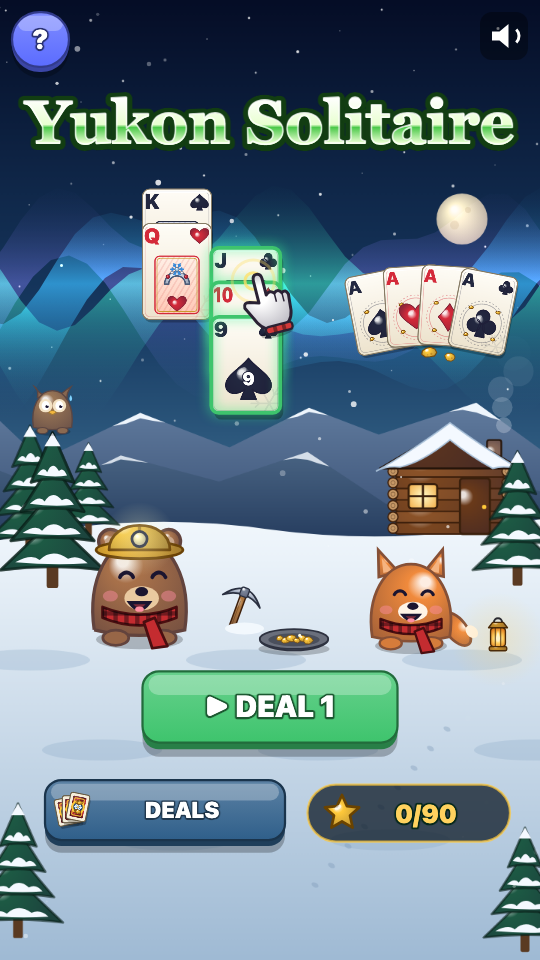 Yukon Solitaire: Choose a level