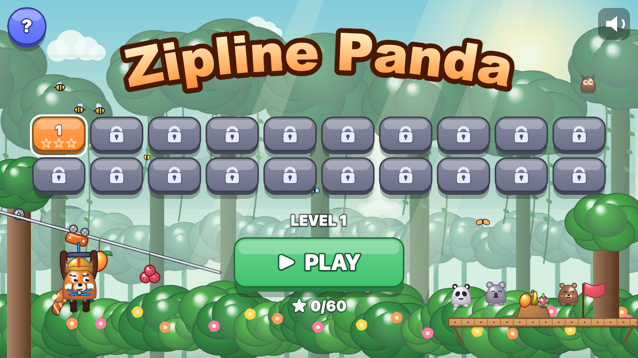 Panda Zipline: Scegli un livello